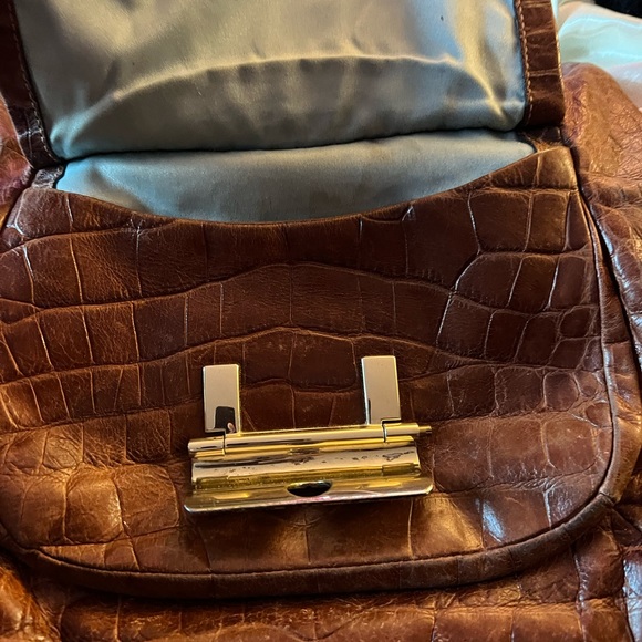 Coach Brown Snakeskin Soft Leatherware Hobo Style Shoulder Handbag L1026-16795 - Picture 3 of 14